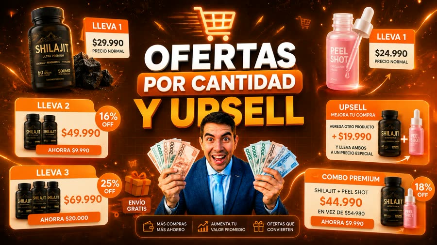 Ofertas por cantidad y upsell